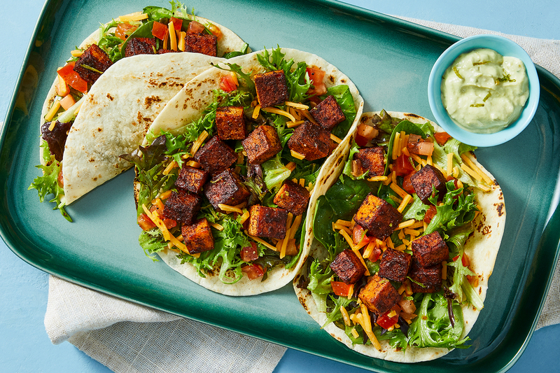 Tex-Mex Chicken Tenders and Tofu Tacos