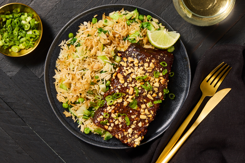 Côtes de porc en croûte d'arachides