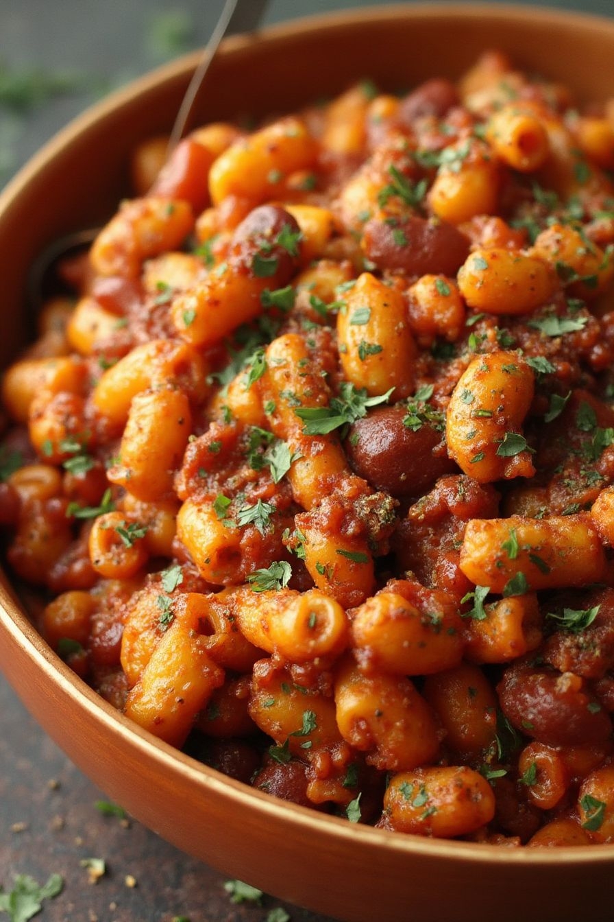 One-Pot Southwest Beef Cavatappi 