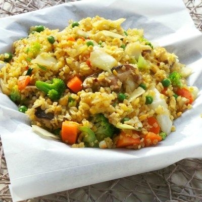 Turkey Bulgur "Fried Rice"