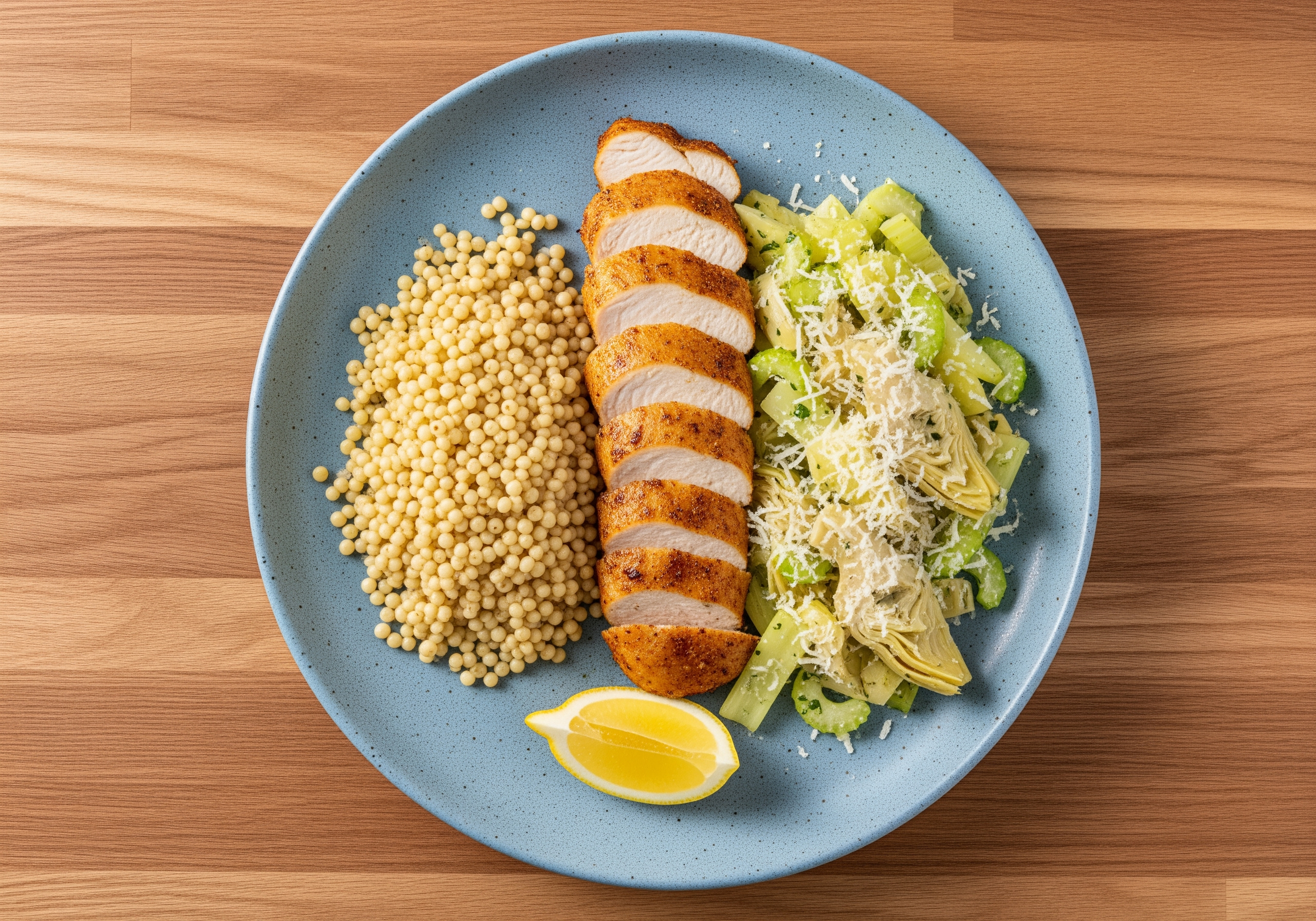Lemon Herb Salmon & Artichoke-Celery Salad