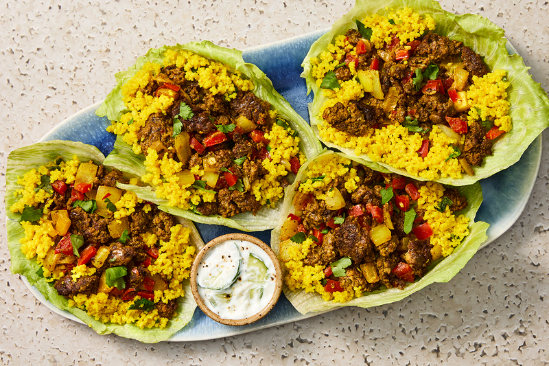 Choix du nutritionniste : Wraps de laitue au bœuf et au couscous au cumin et au curcuma