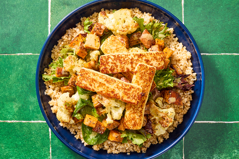 Haloumi et légumes rôtis