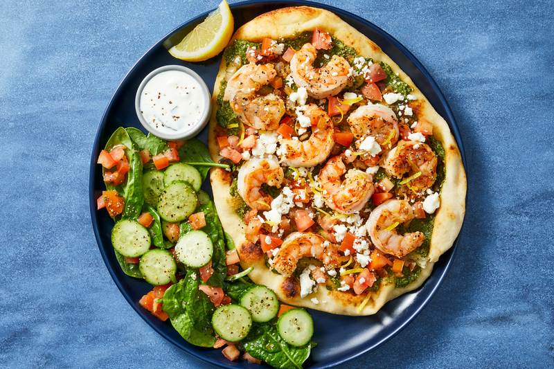 Pesto Salmon Pizzettes