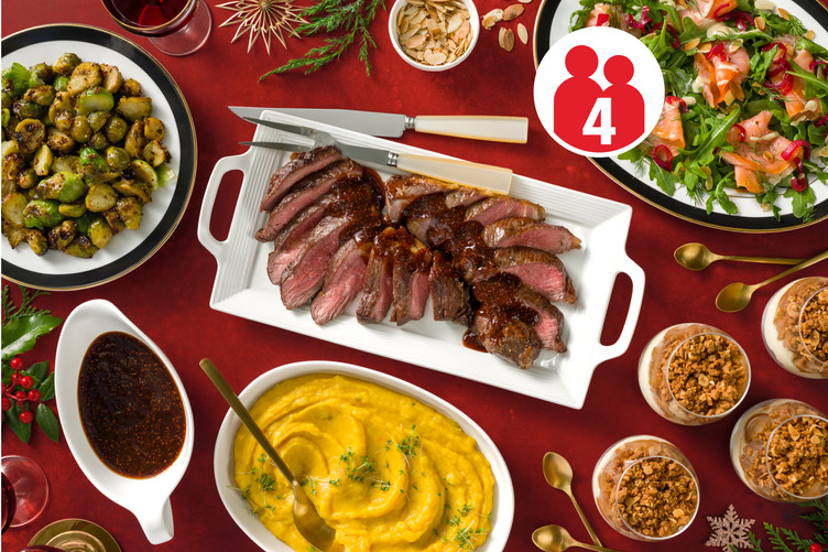 Striploin Steak – Weihnachtsmenü für 4 Personen