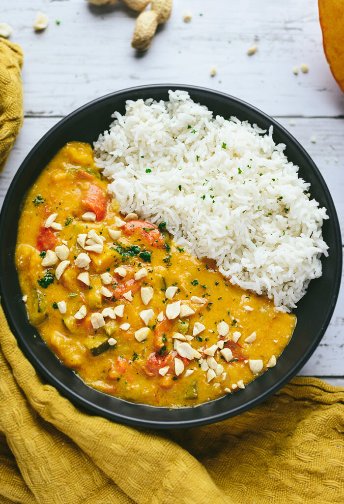 Cremiges Hokkaido-Curry mit Hähnchen