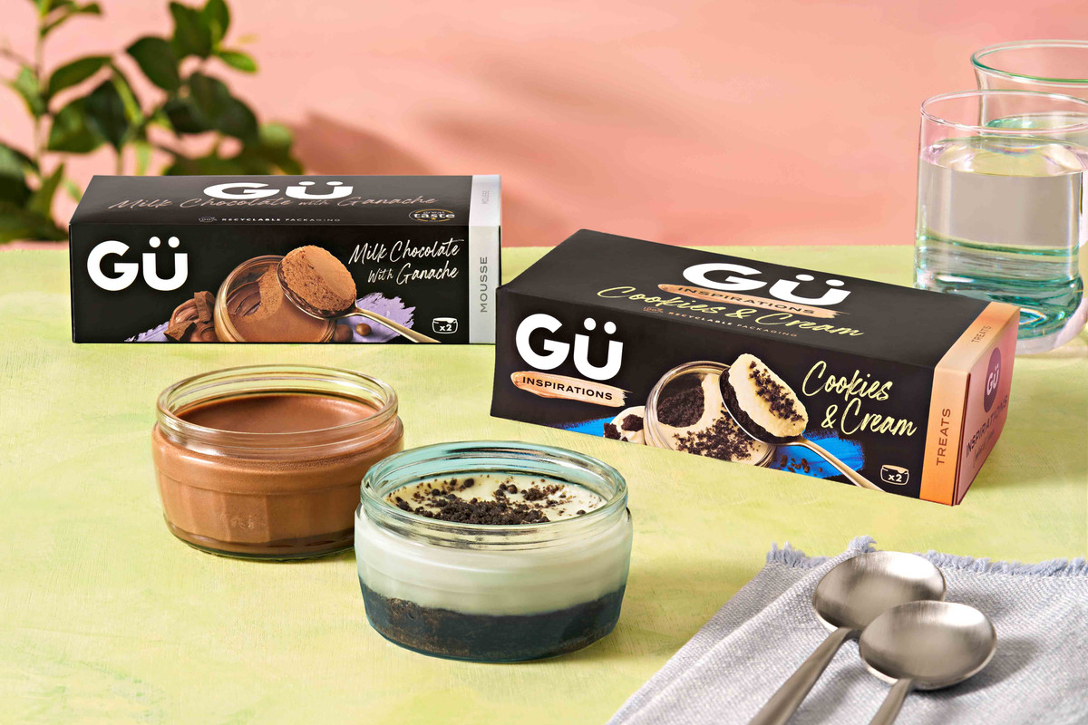 Gϋ Milk Chocolate Mousse and Gϋ Cookies & Cream Desserts Variety Bundle