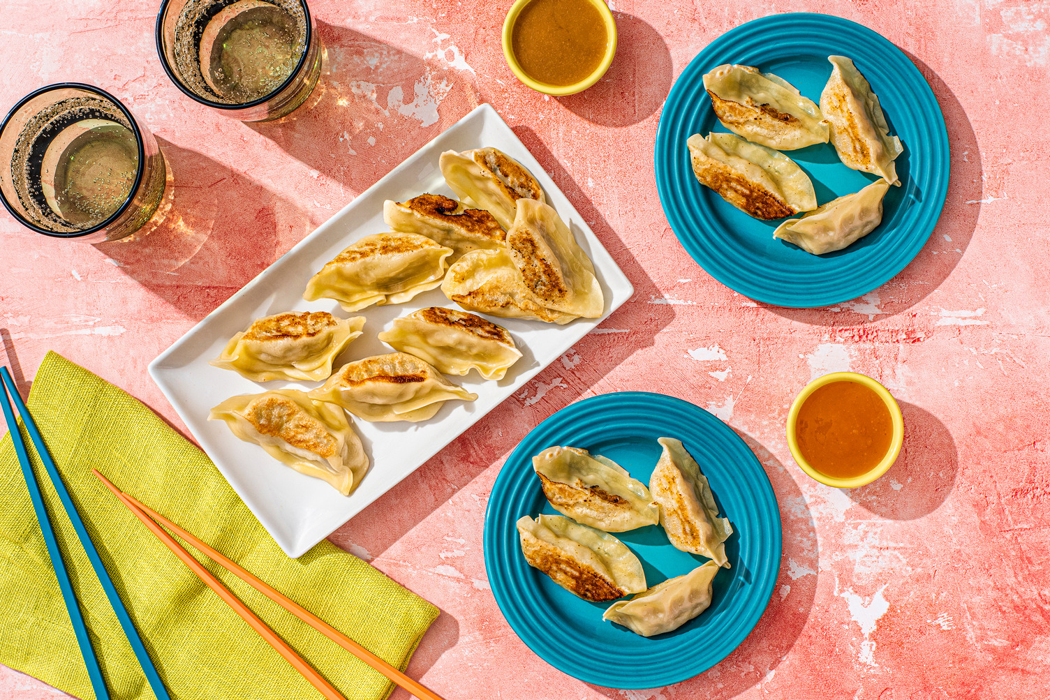 Ensemble de gyoza au poulet
