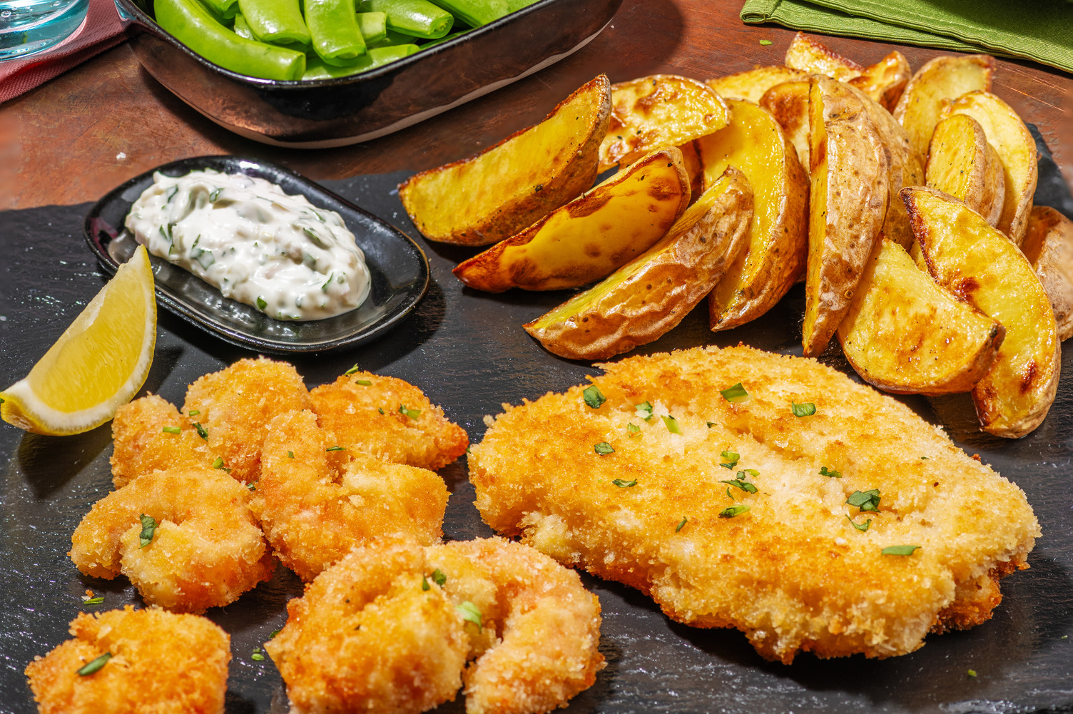 Crispy Fish, Shrimp & Chips