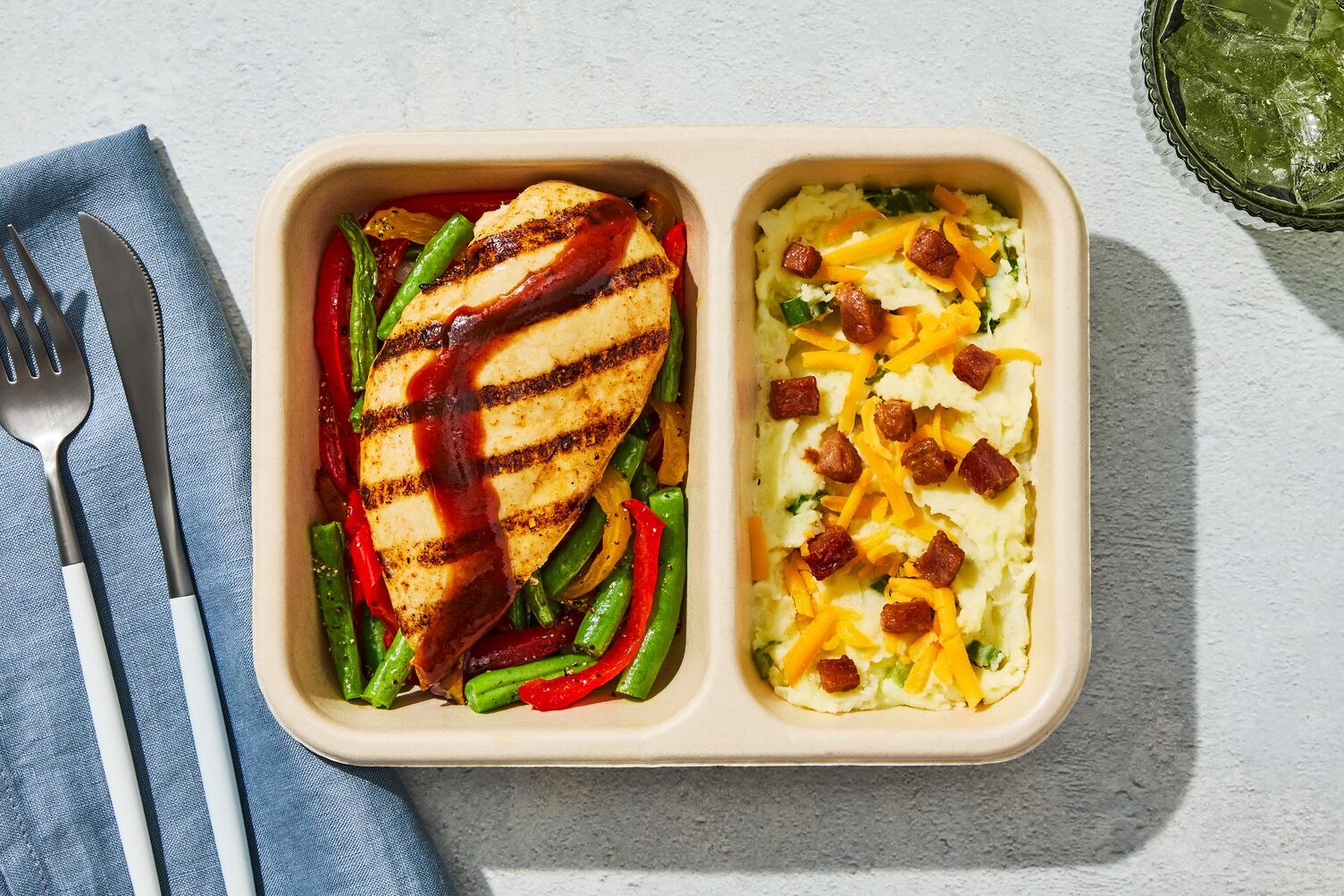 BBQ Chicken & Loaded Bacon Mashed Potatoes