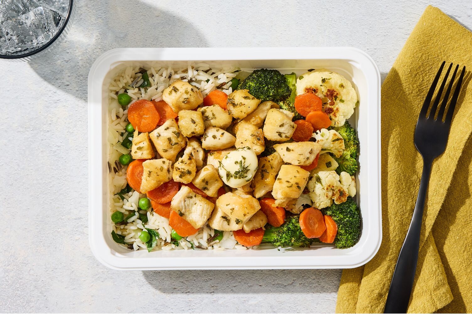 Poulet au beurre à l’ail et riz