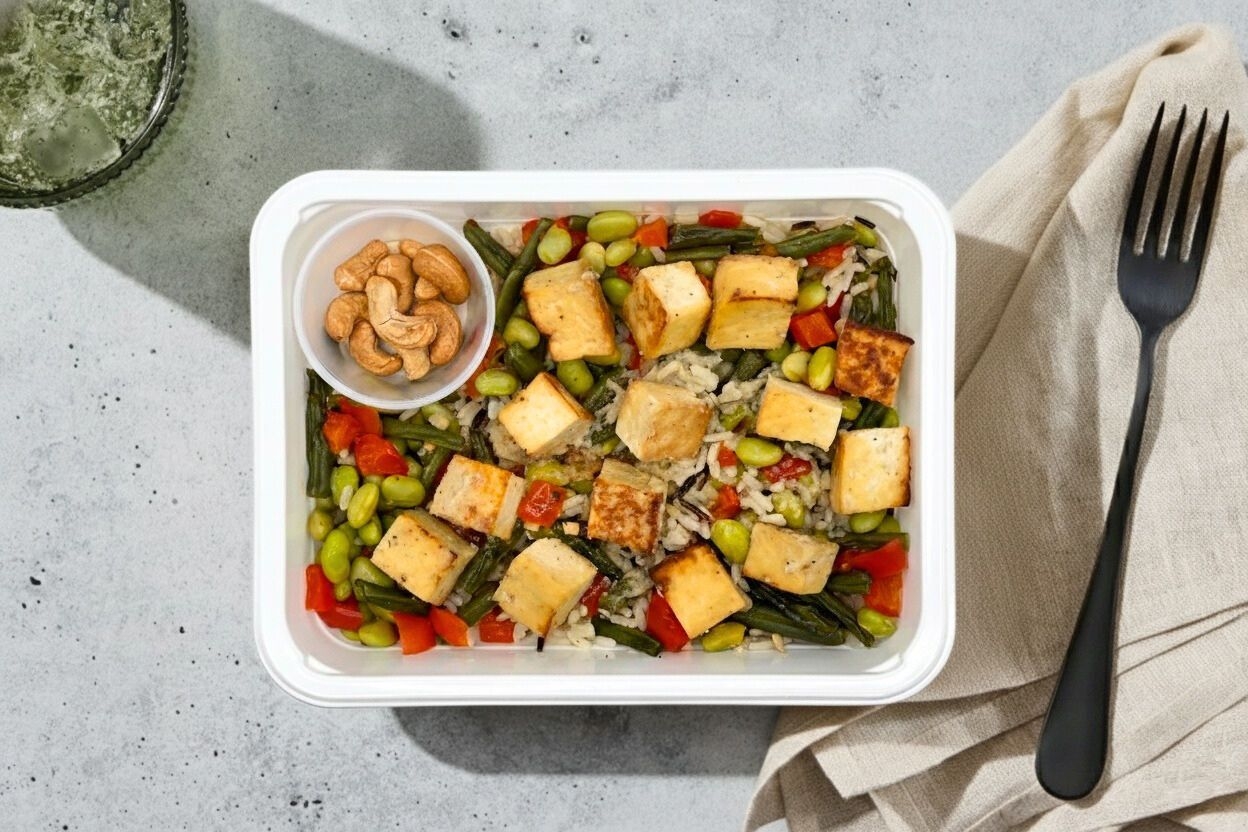 Ginger Cashew Tofu Power Bowl