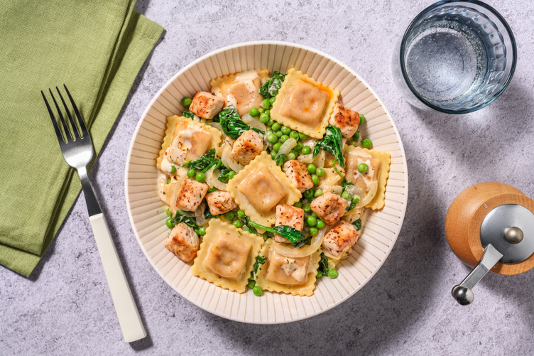 Chicken with Nduja Ravioli