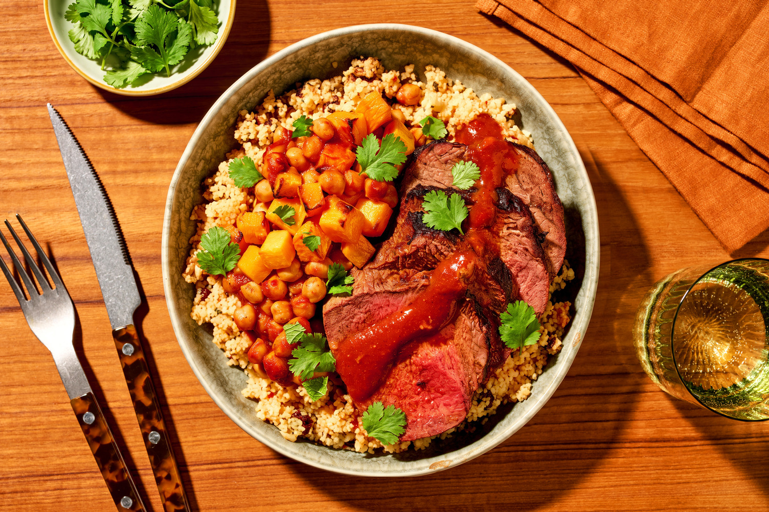 Roast Lamb & Middle Eastern Chickpea Stew