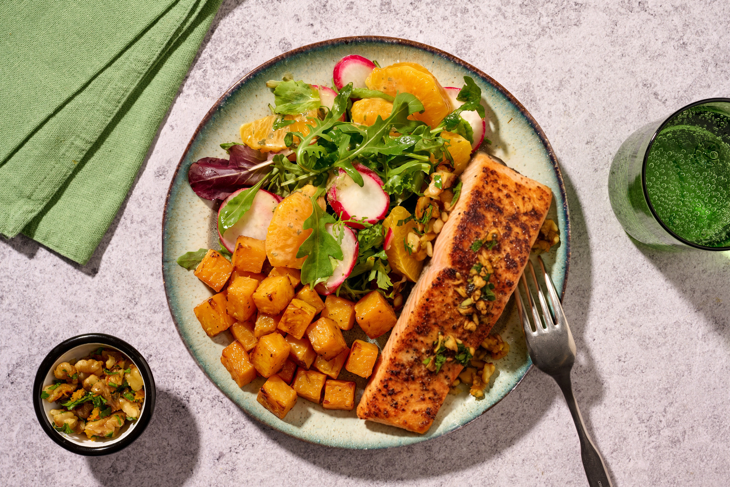 Oven-Baked Fish & Paprika Pumpkin 