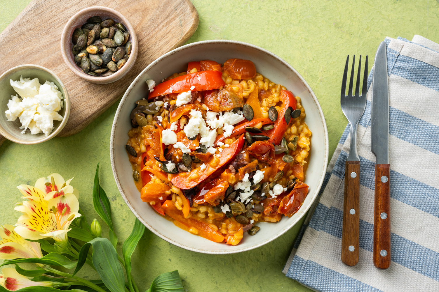 Mediterranean-Style Pearl Barley Risotto