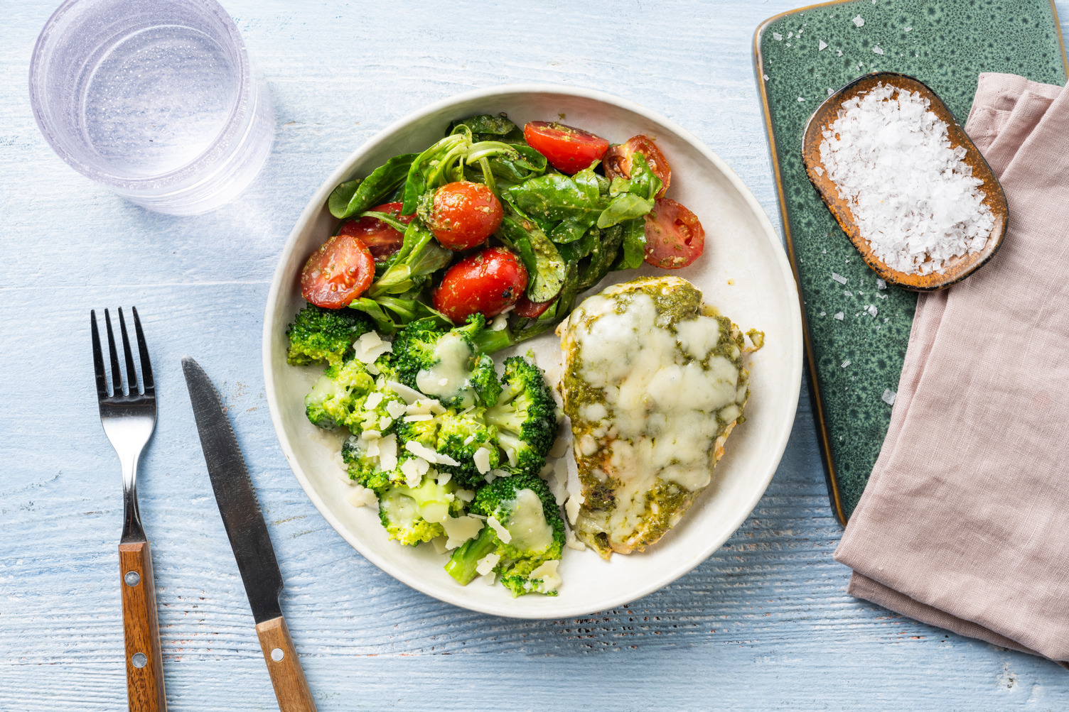 Kipfilet met pesto en Parmigiano Reggiano