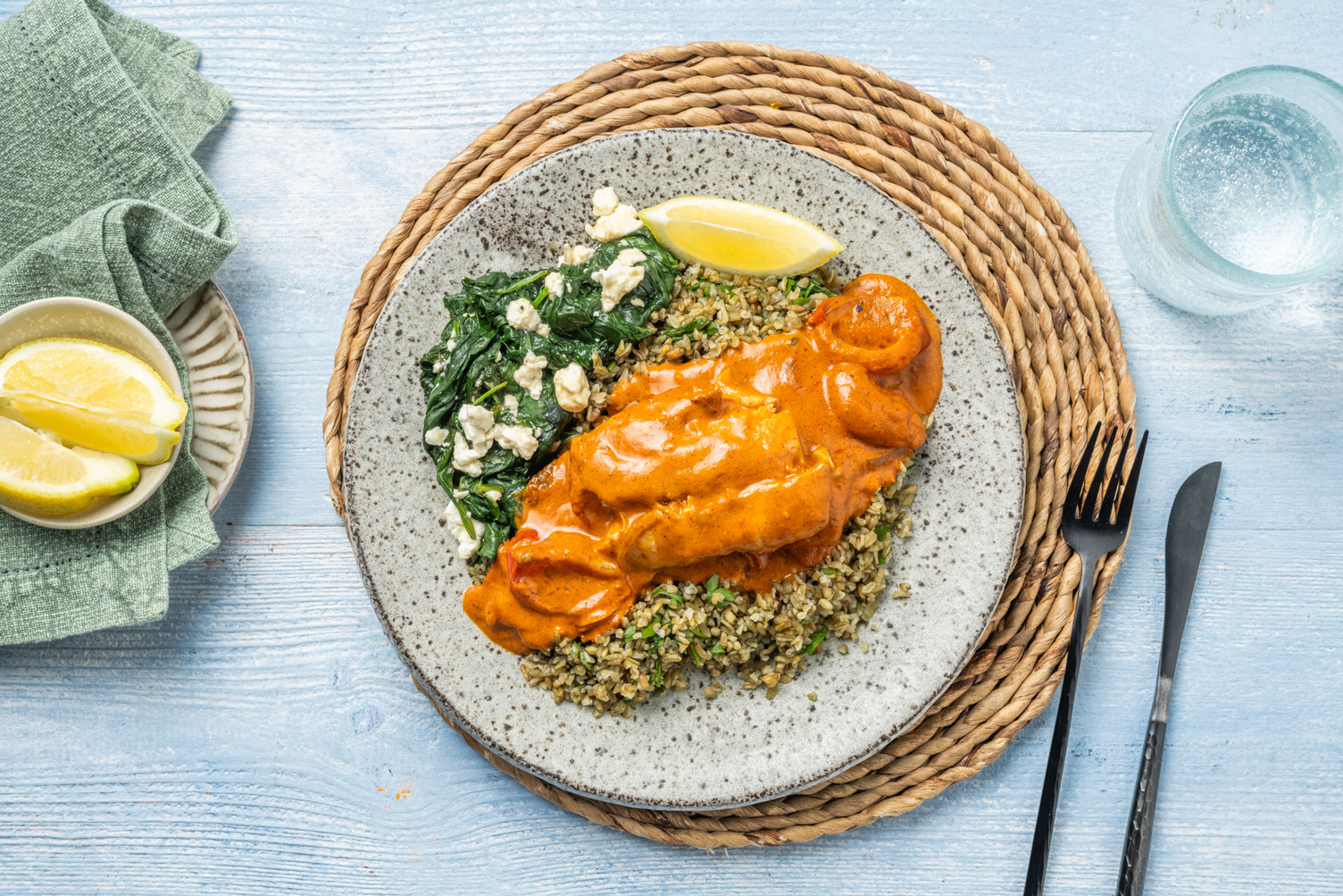 Kabeljauw in romige tomatensaus