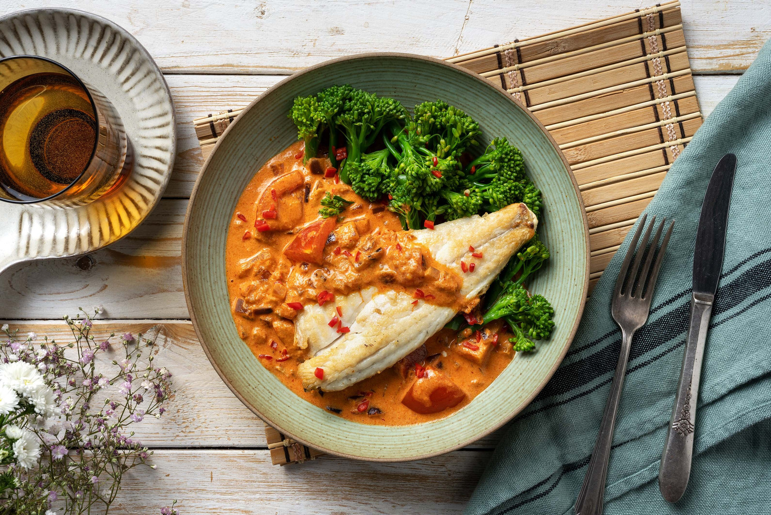 Red Thai Inspired Basa Coconut Yoghurt Curry 
