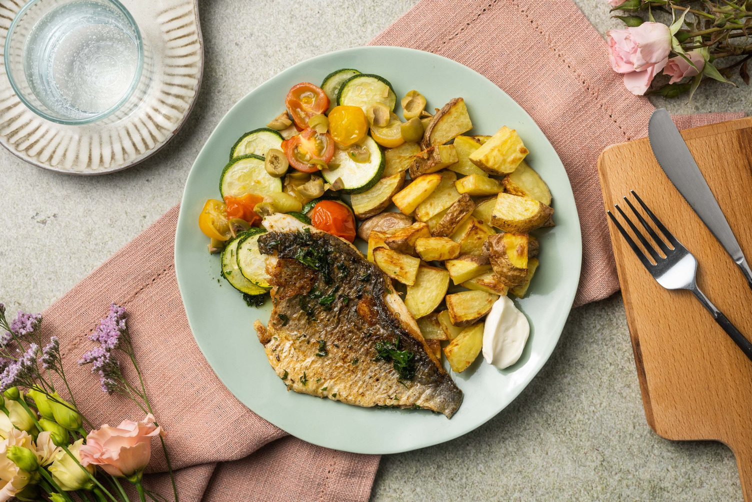 Pan-Fried Sea Bream in a Parsley Butter Sauce