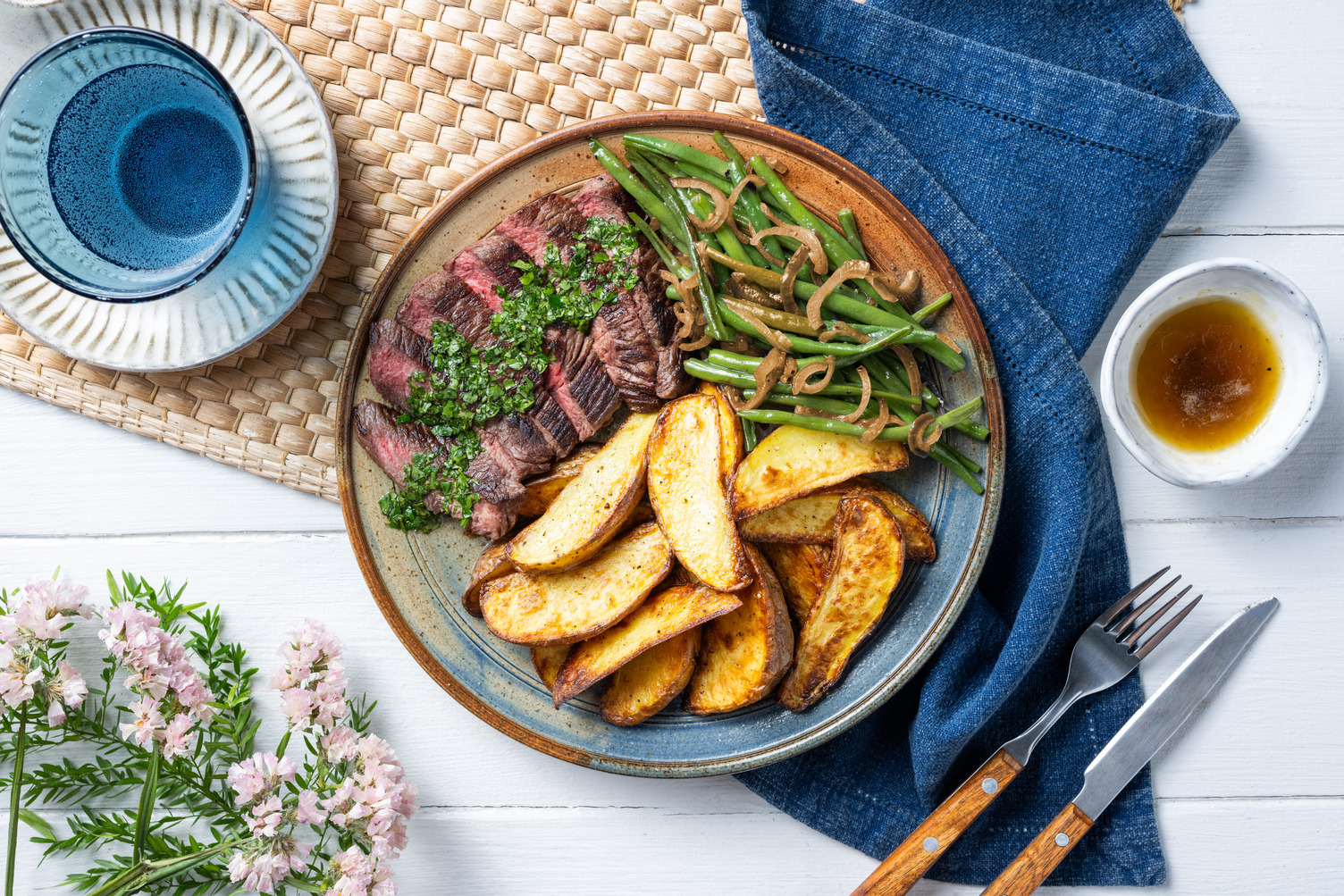 Steak met zelfgemaakte chimichurri