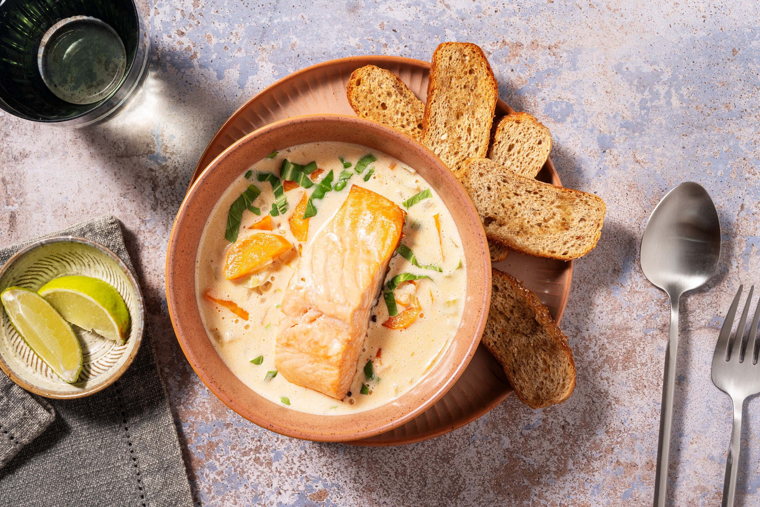 Misosoep met zalm en paksoi