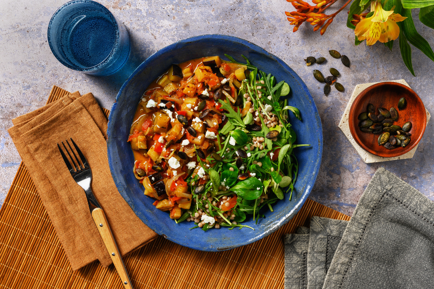 Mediterranean-Style Vegetable Stew with Feta