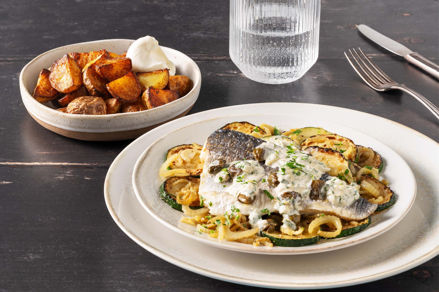 Doradefilet met romige kappertjes-citroensaus