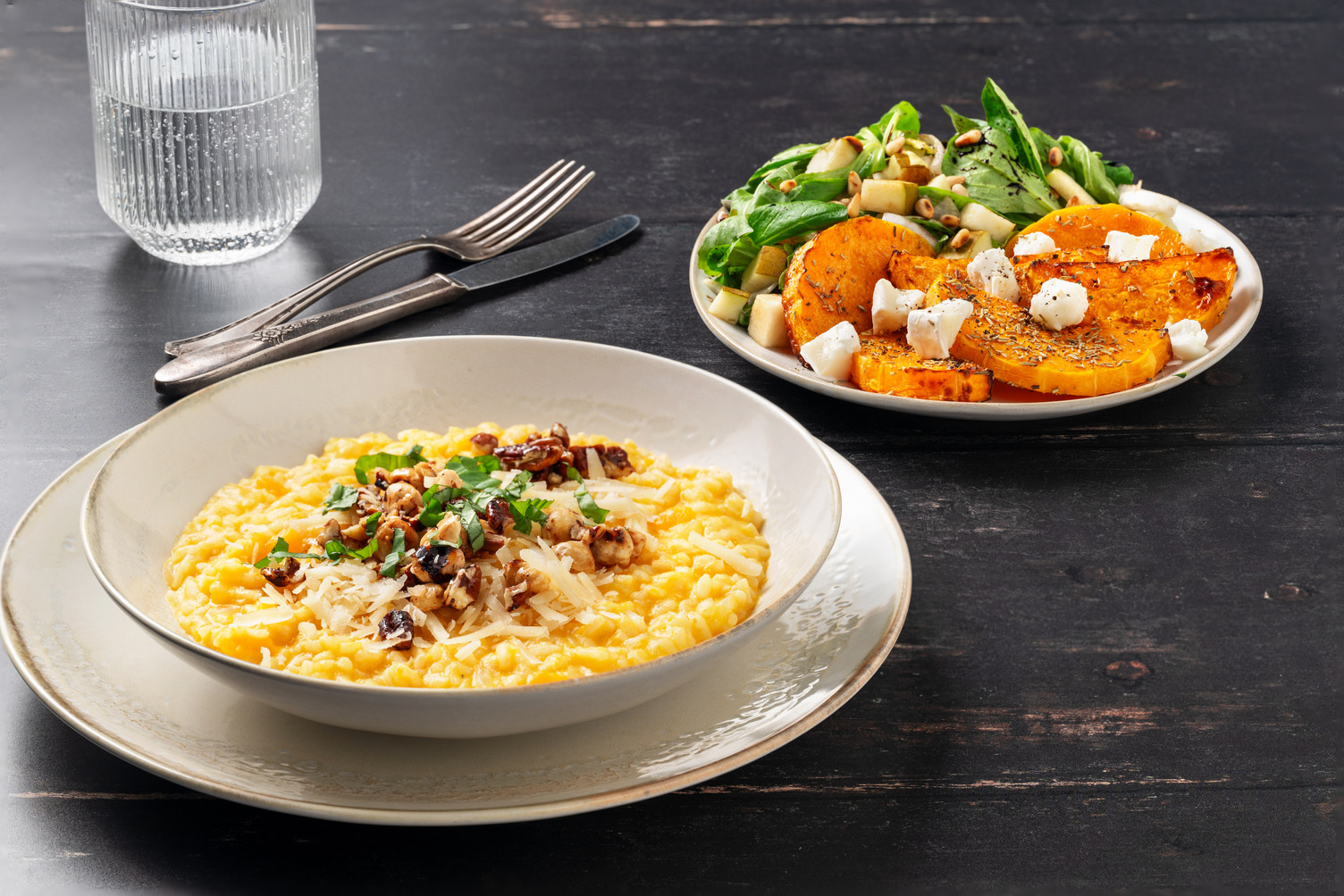 Risotto met pompoentijm en geitenkaas 