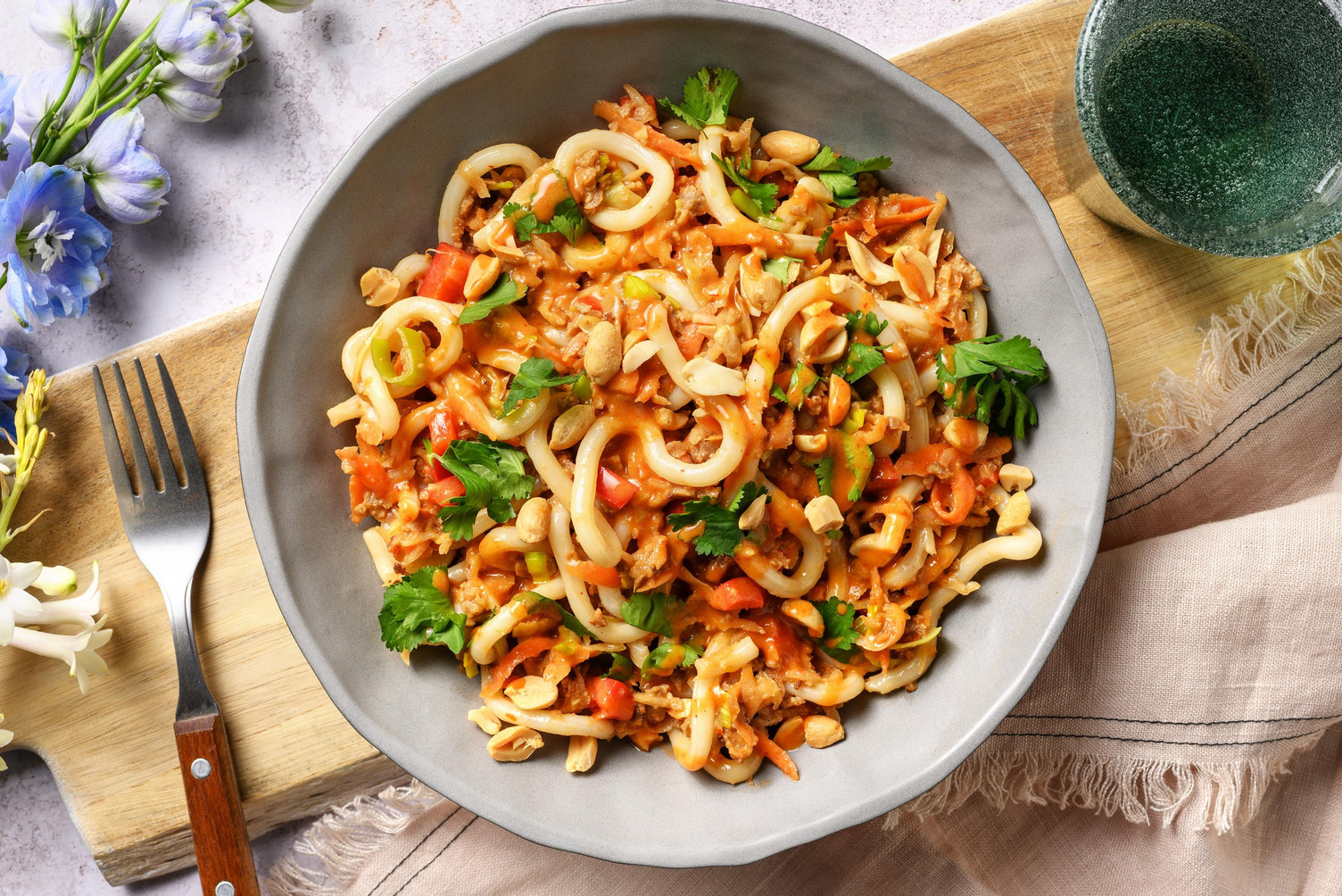 Korean style pork tenderloin with rice