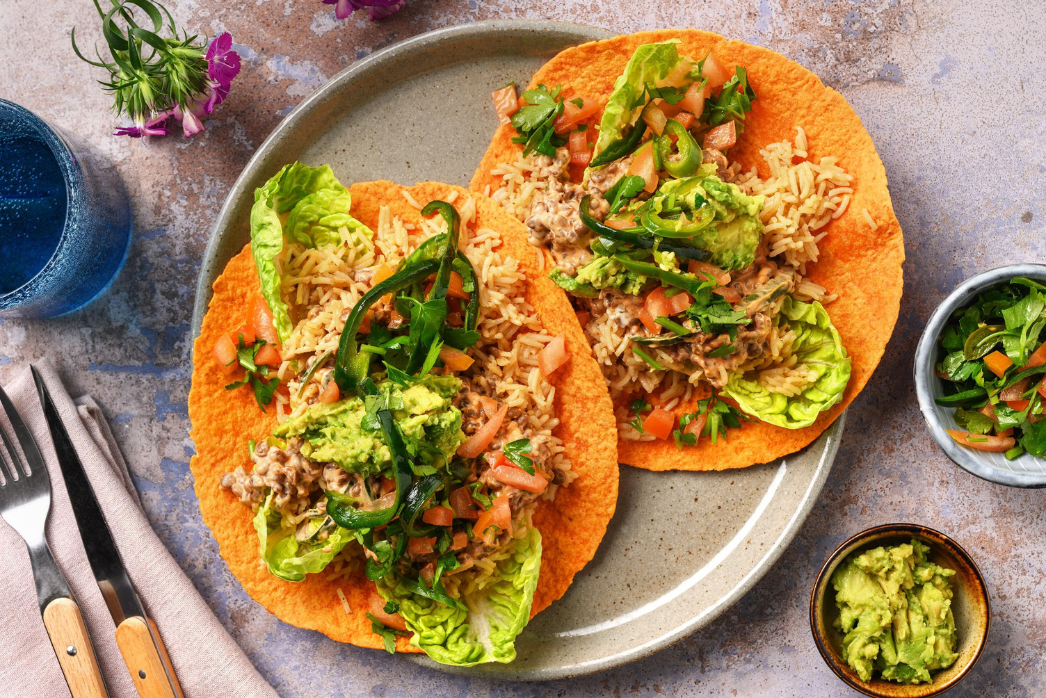 Mexicaanse stijl No Fairytales worteltortilla met linzen