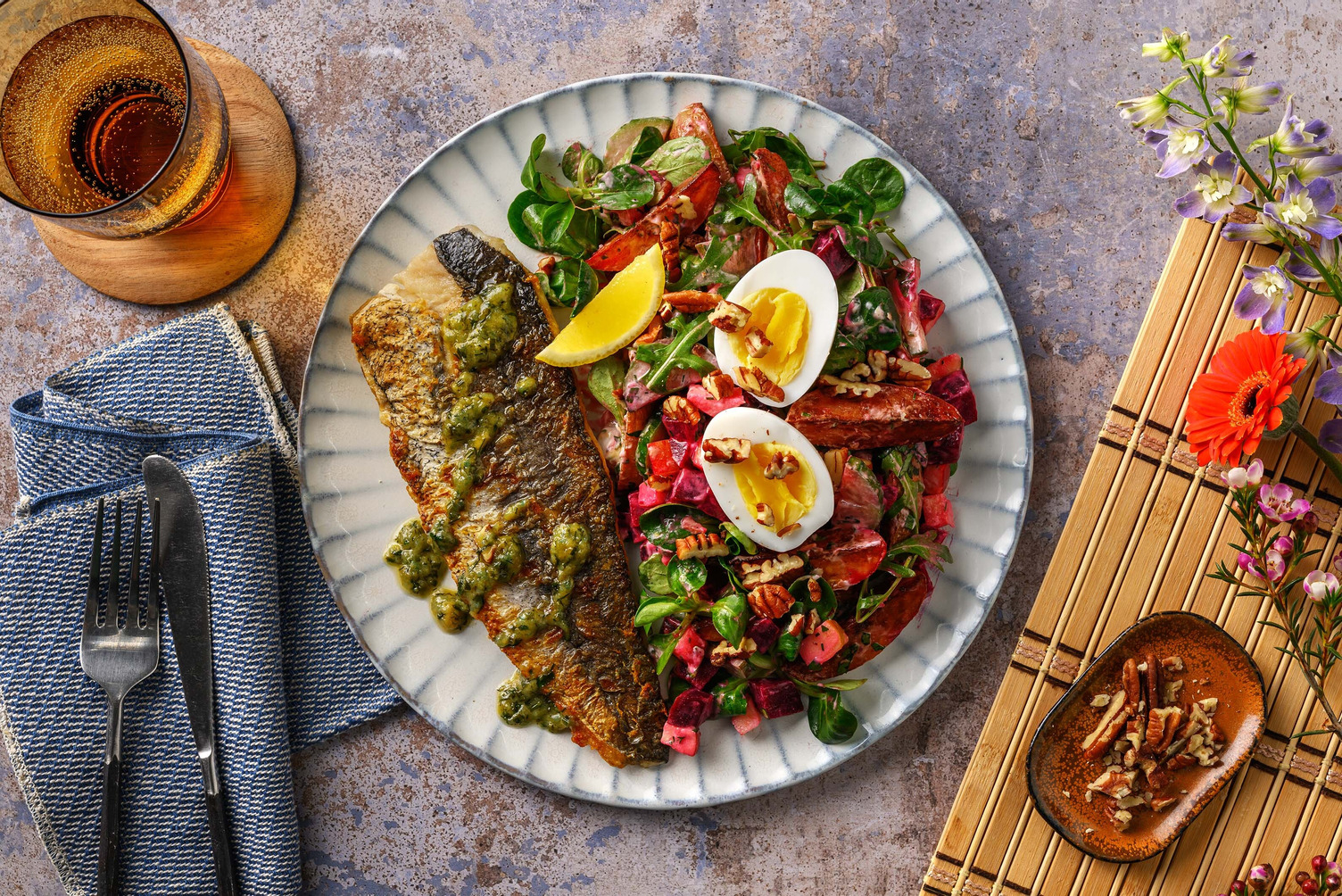 Heek in kruidenbotersaus