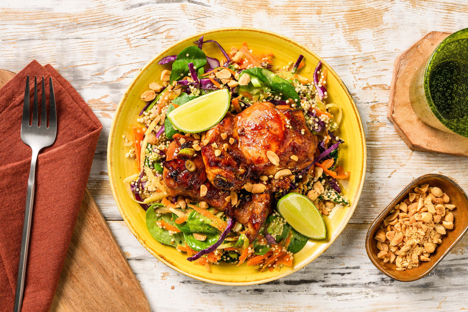 Quinoasalade met kip en citroengras 