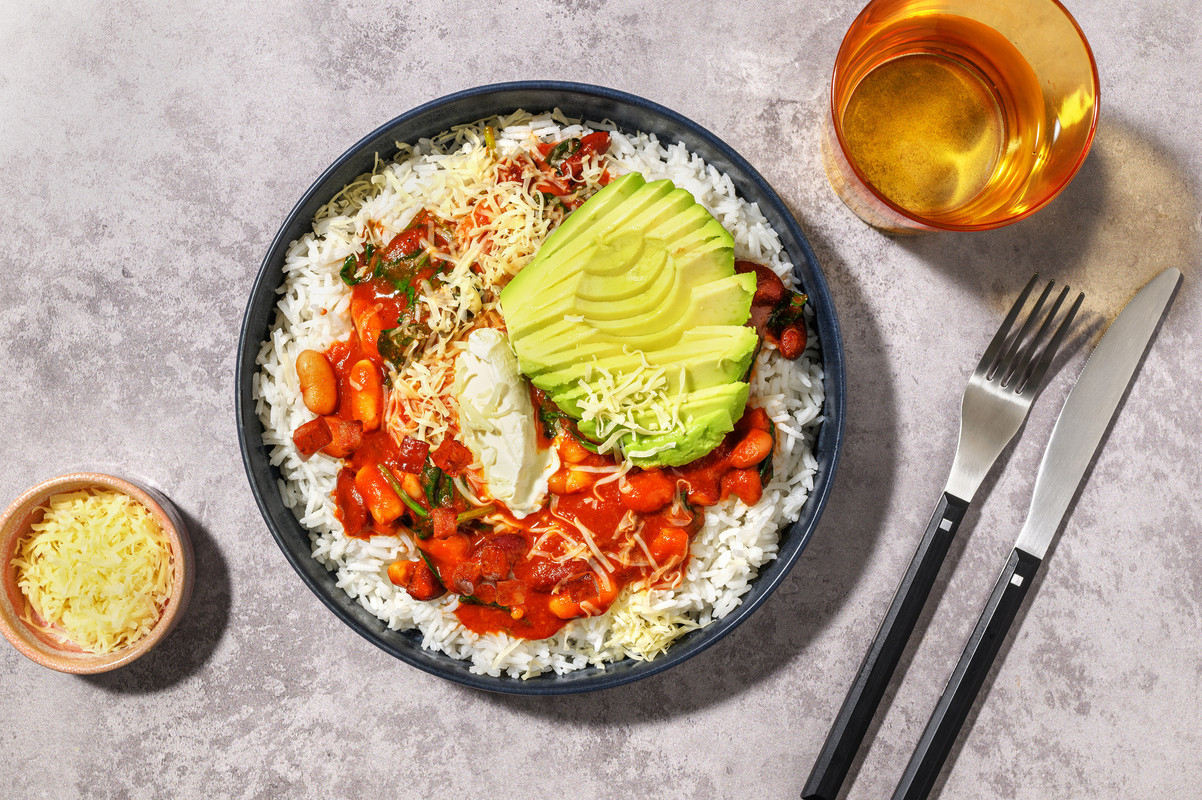 Caribbean Style Chorizo and Beans