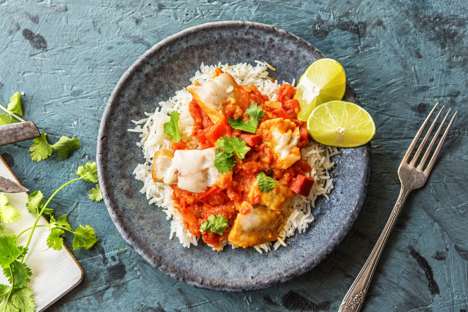 Curry de lieu & lait de coco