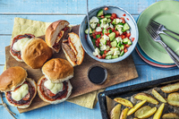 Mozzarella Topped Burgers Q3