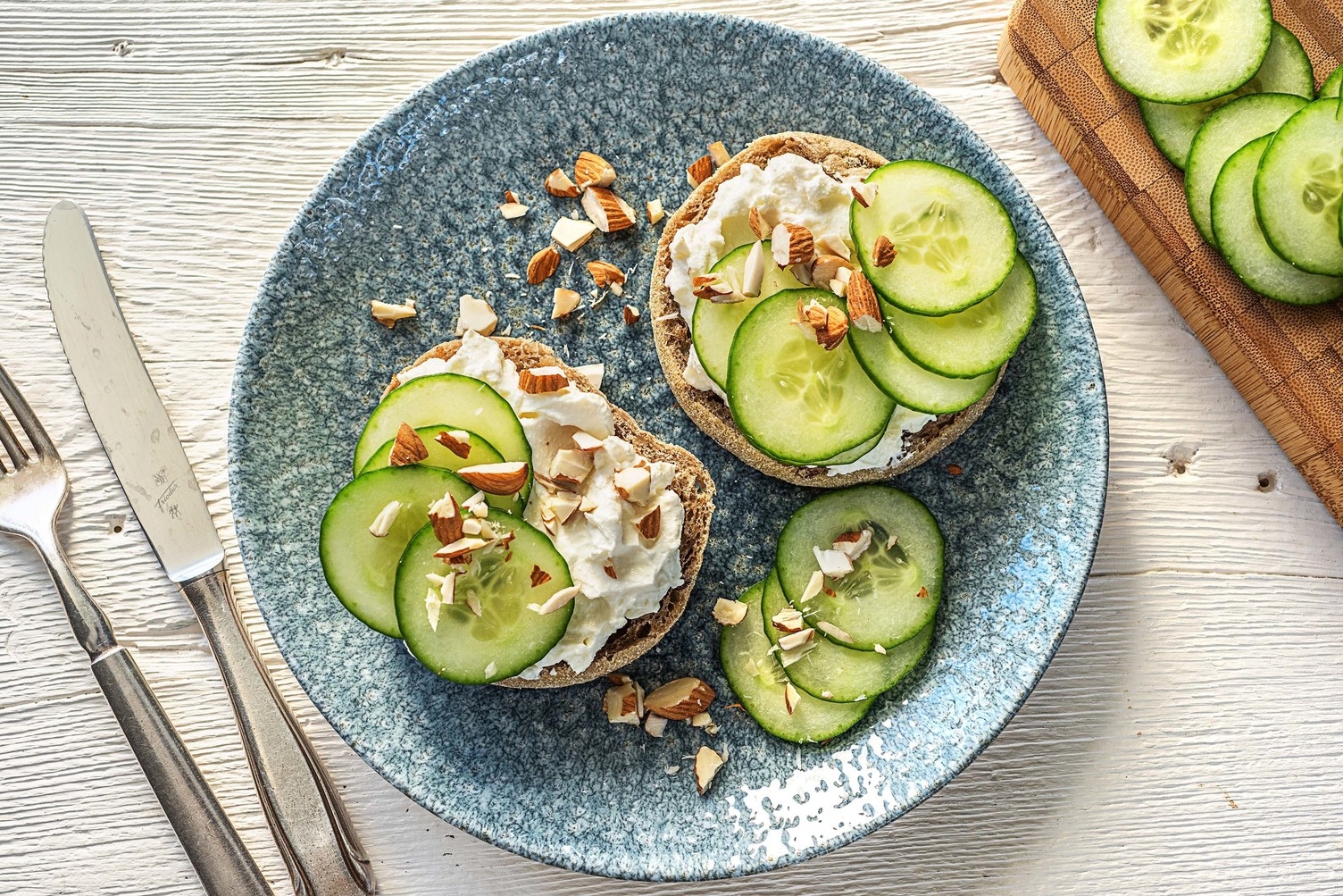 Biscottes multicéréales et ricotta