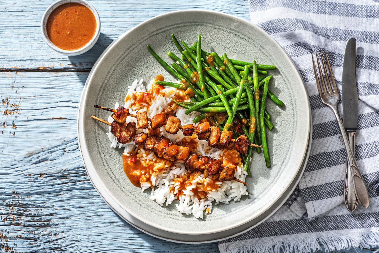 Satay-Schweine-Spieße,