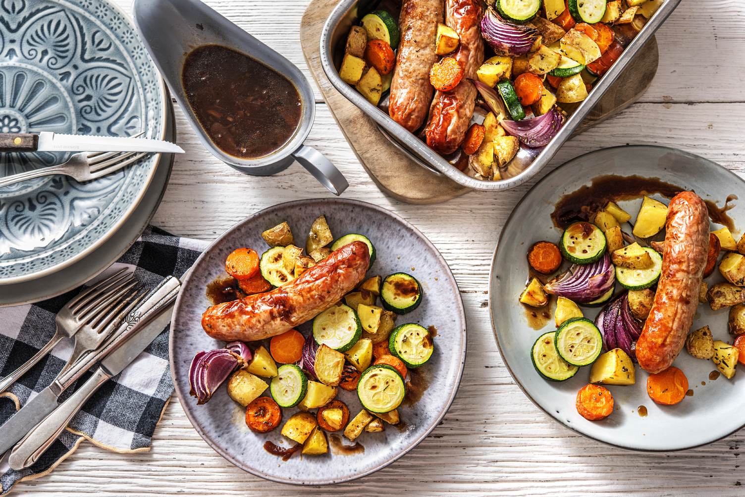 Hearty Sausage Tray Bake