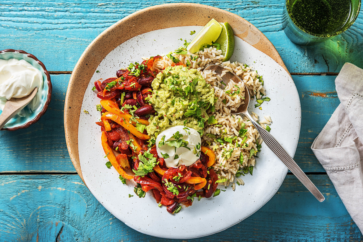 Chilli sin carne et riz cargo 