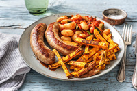 Sausage, Chips n Beans