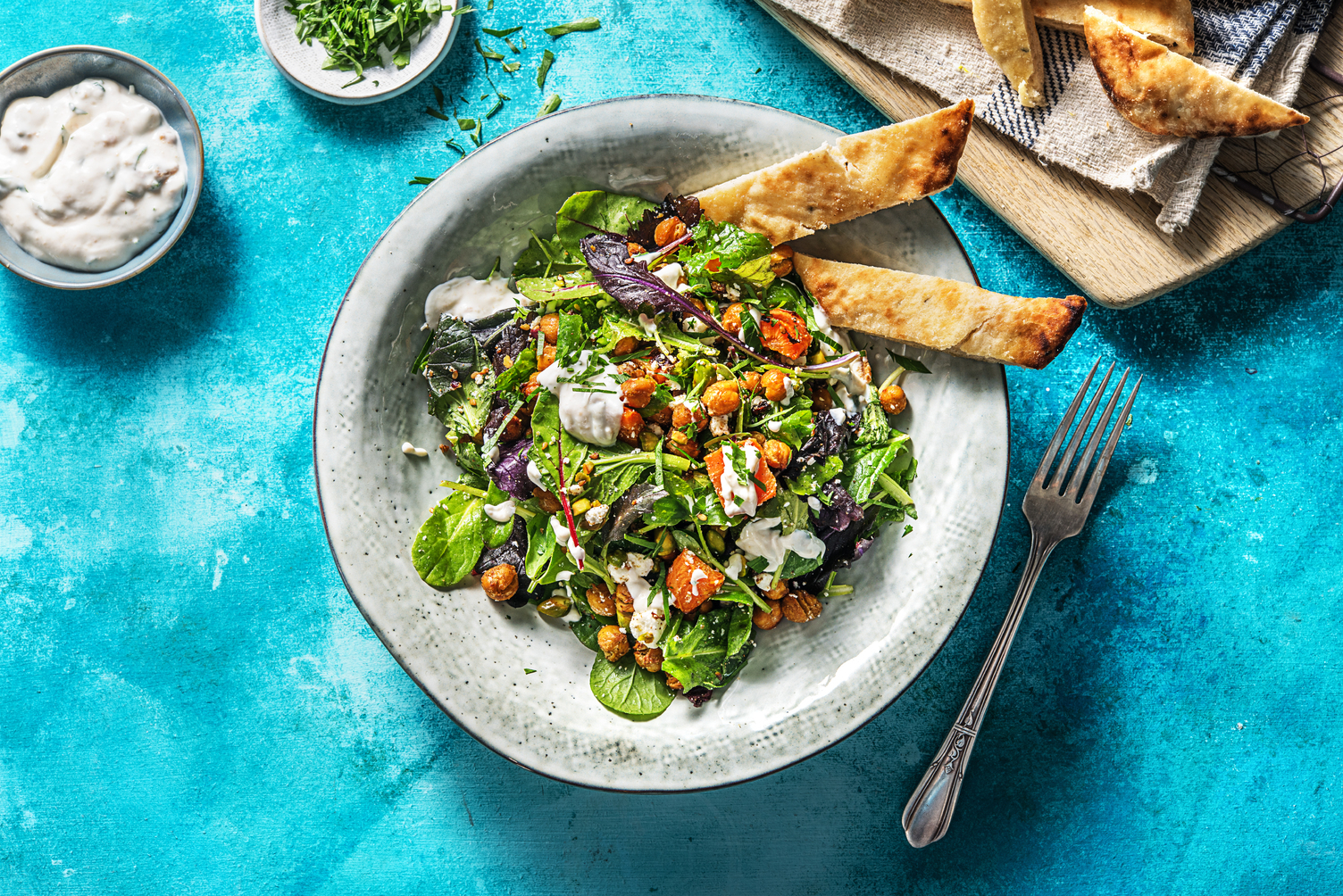 Carottes et pois chiches rôtis au za’atar