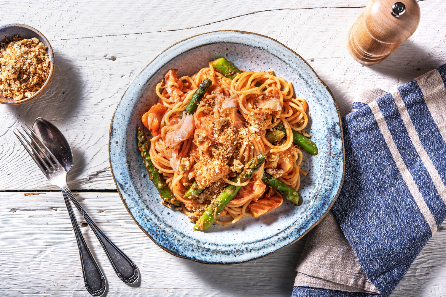 Hot Smoked Salmon Spaghetti