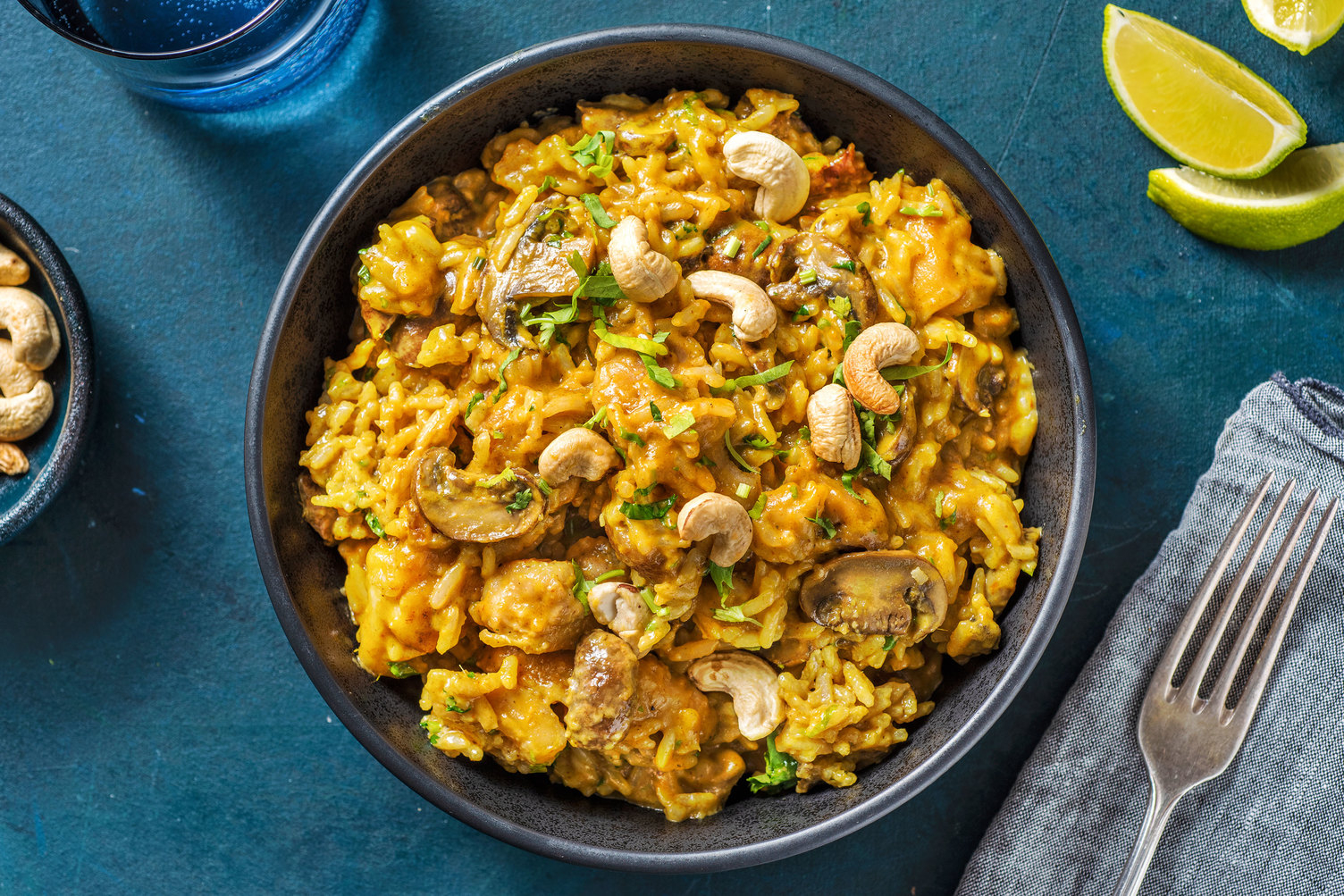 Thai Massaman Style Aubergine and Mushroom Curry