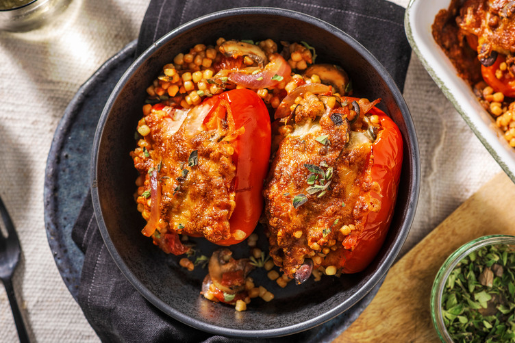 Grönsaksfyllda paprikor