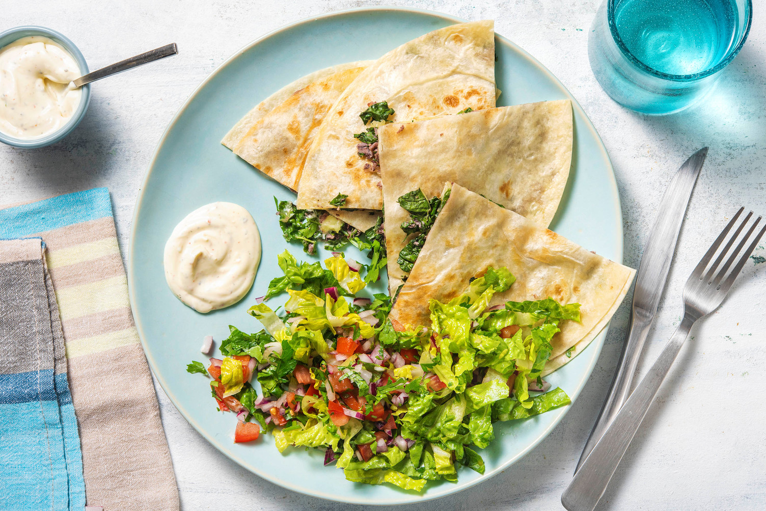 Grönkålsquesadillas