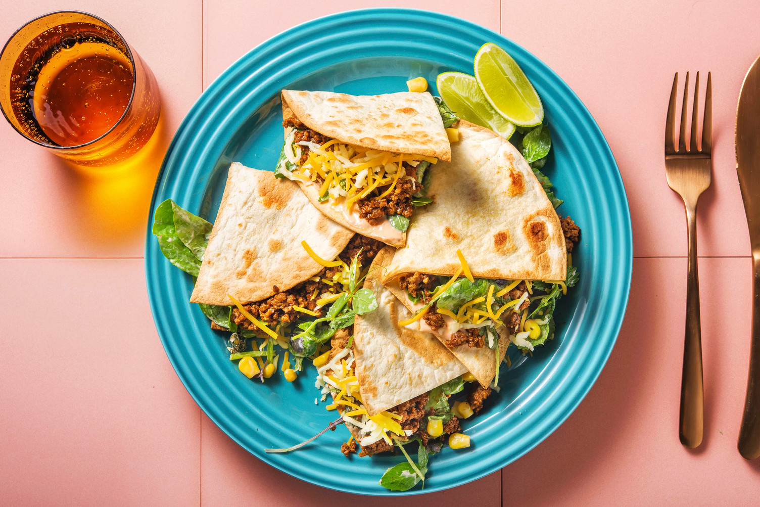 BBQ Tacos mit Bio-Rinderhackfleisch & Gouda