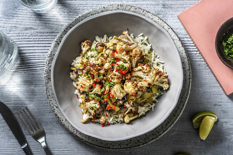 Blomkåls- och svampcurry