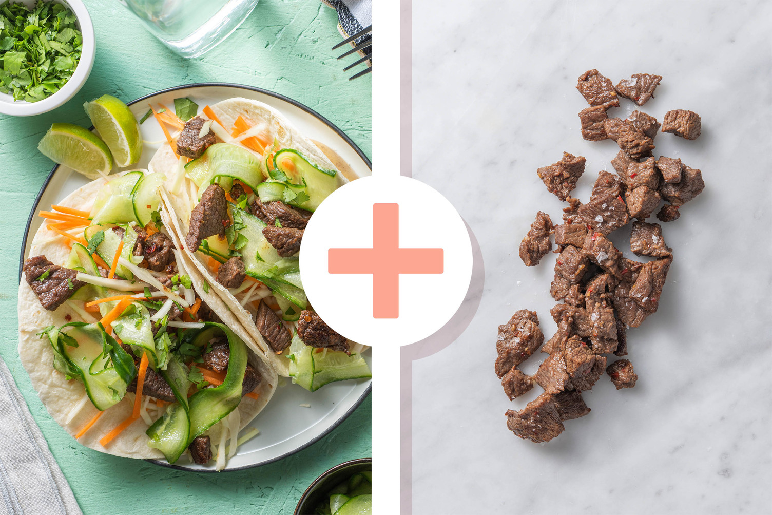 Double protein - Koreaanse wraps met biefstukpuntjes