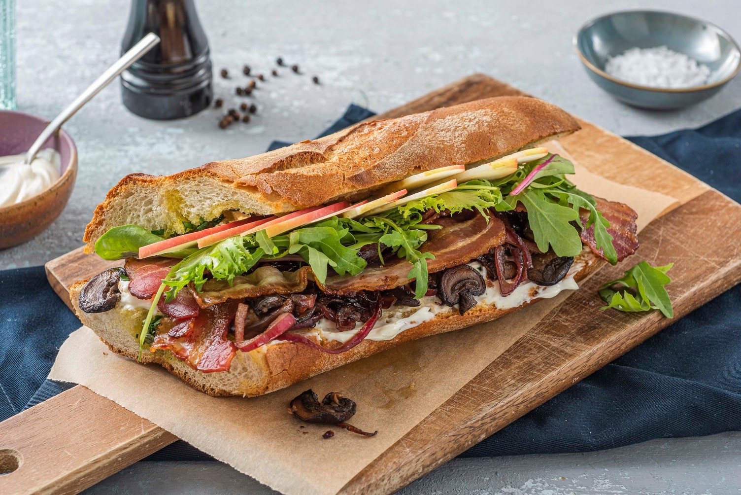 Bacon & svamp sandwich